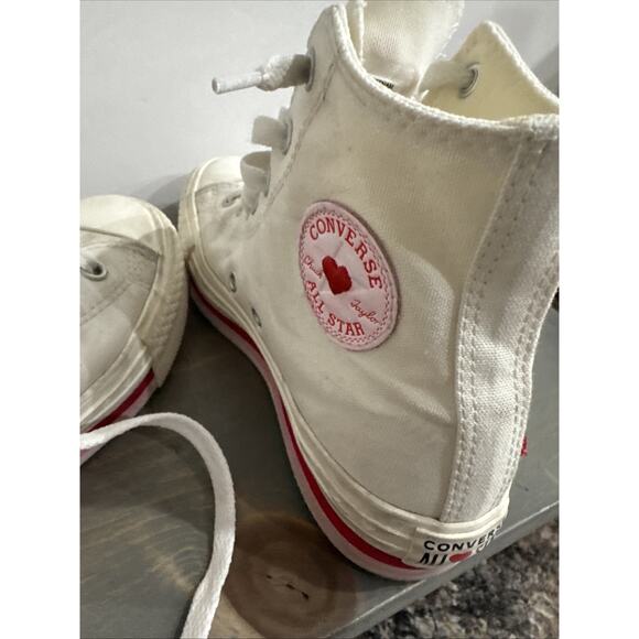 Kids Converse Chuck Taylor All Star Life High Top Sneaker Hearts Size 3.5 - Picture 7 of 15